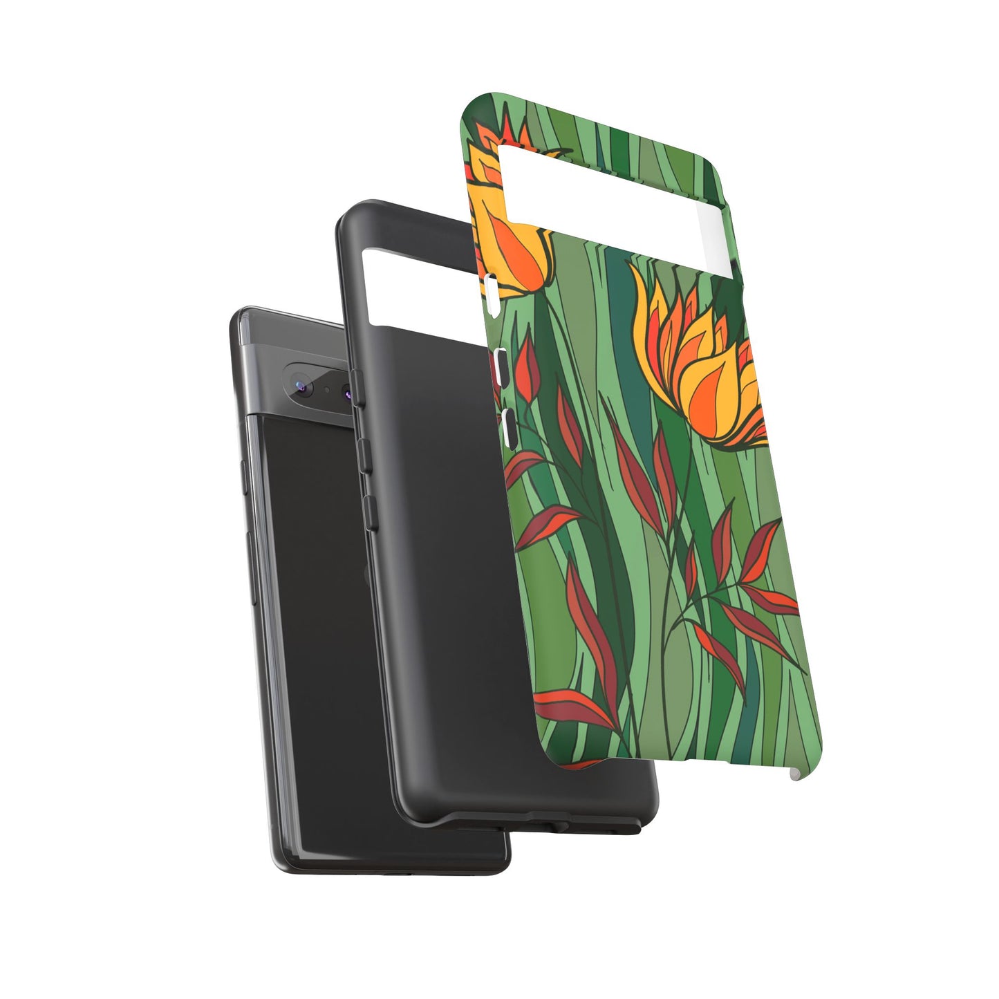 Vibrant Floral Phone Case, Nature-Inspired Tough Case, Eco-Friendly Cover, Unique Gift for Nature Lovers, Spring Decor