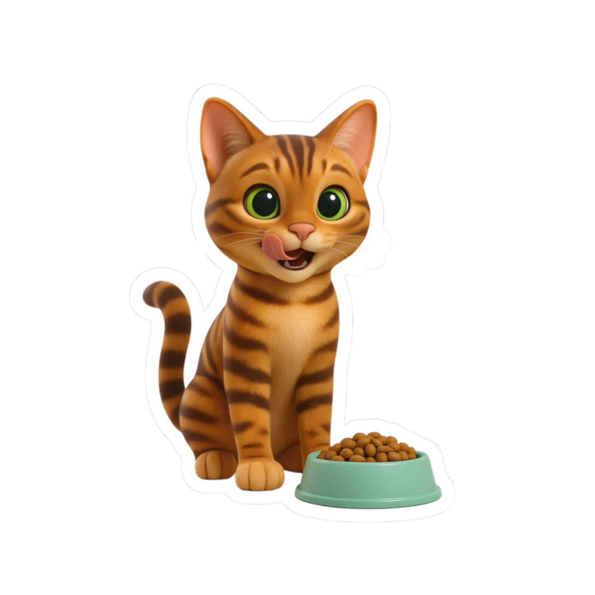 Playful Cat Kiss-Cut Stickers - Cute Pet Decor for Cat Lovers