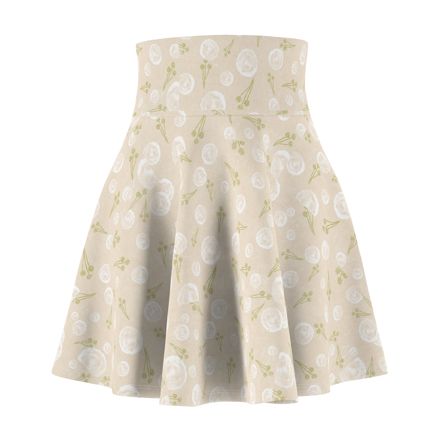 Floral Women's Skater Skirt, Casual Summer Dress, Retro Mini Skirt, Garden Party Outfit, Everyday Wear, Gift for Her