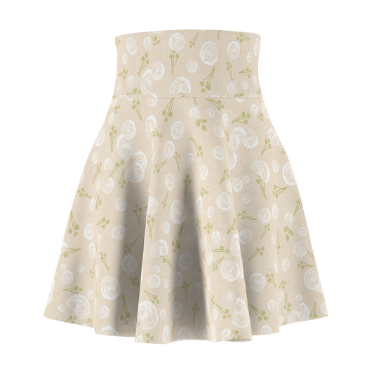 Floral Women's Skater Skirt, Casual Summer Dress, Retro Mini Skirt, Garden Party Outfit, Everyday Wear, Gift for Her