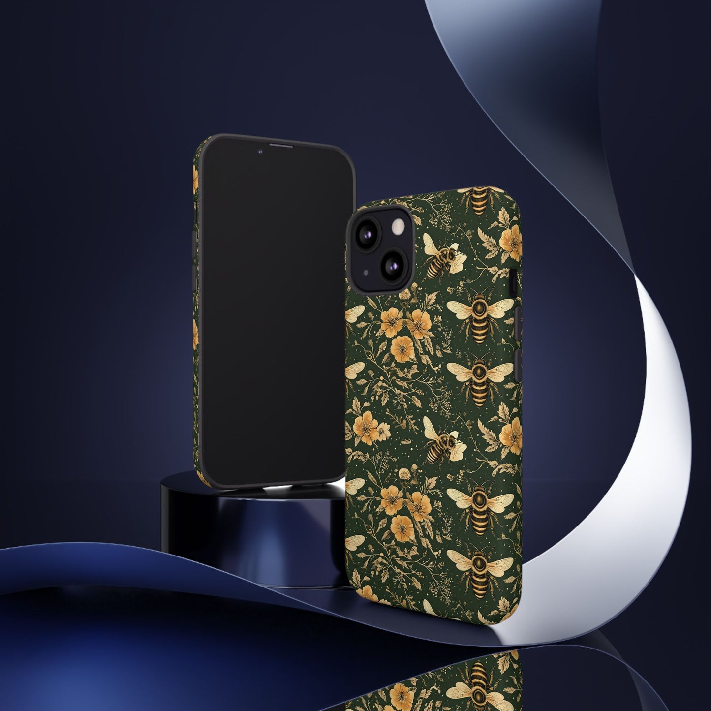 Nature-Inspired Phone Case, Tough Cases for Nature Lovers, Floral Bee Design, Eco-Friendly Gift, Summer Vibes, Trendy Phone Accessory,