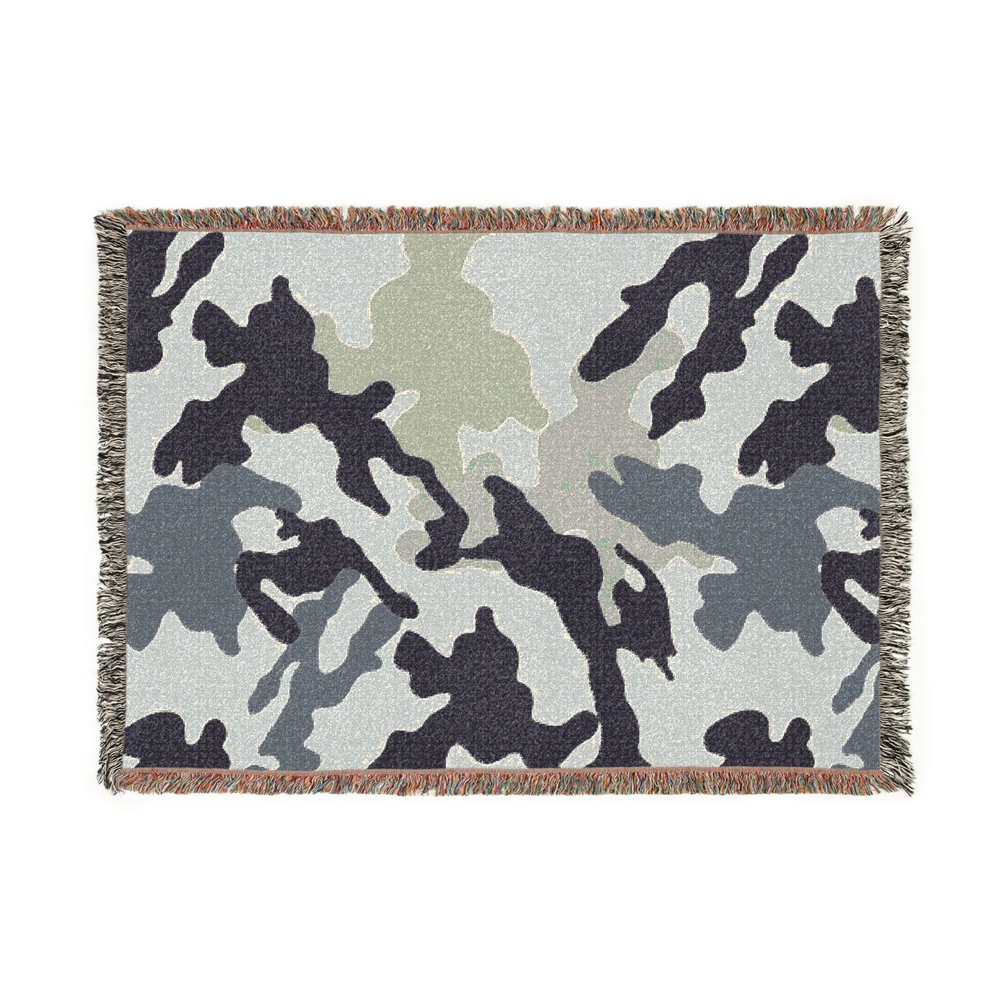 Camouflage Woven Blanket | Cozy Camo Throw for Outdoor Lovers, Camping Decor, Gift for Him, Home Blanket, Picnic Blanket