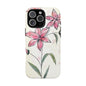 Floral Phone Case with Elegant Pink Lilies, Cute Floral Accessories, Phone Protection, Gift for Her, Stylish Cell Phone Cover