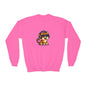 Cool Tiger Youth Crewneck Sweatshirt, Cute Animal Apparel, Teen Style, Gift for Kids, Casual Wear