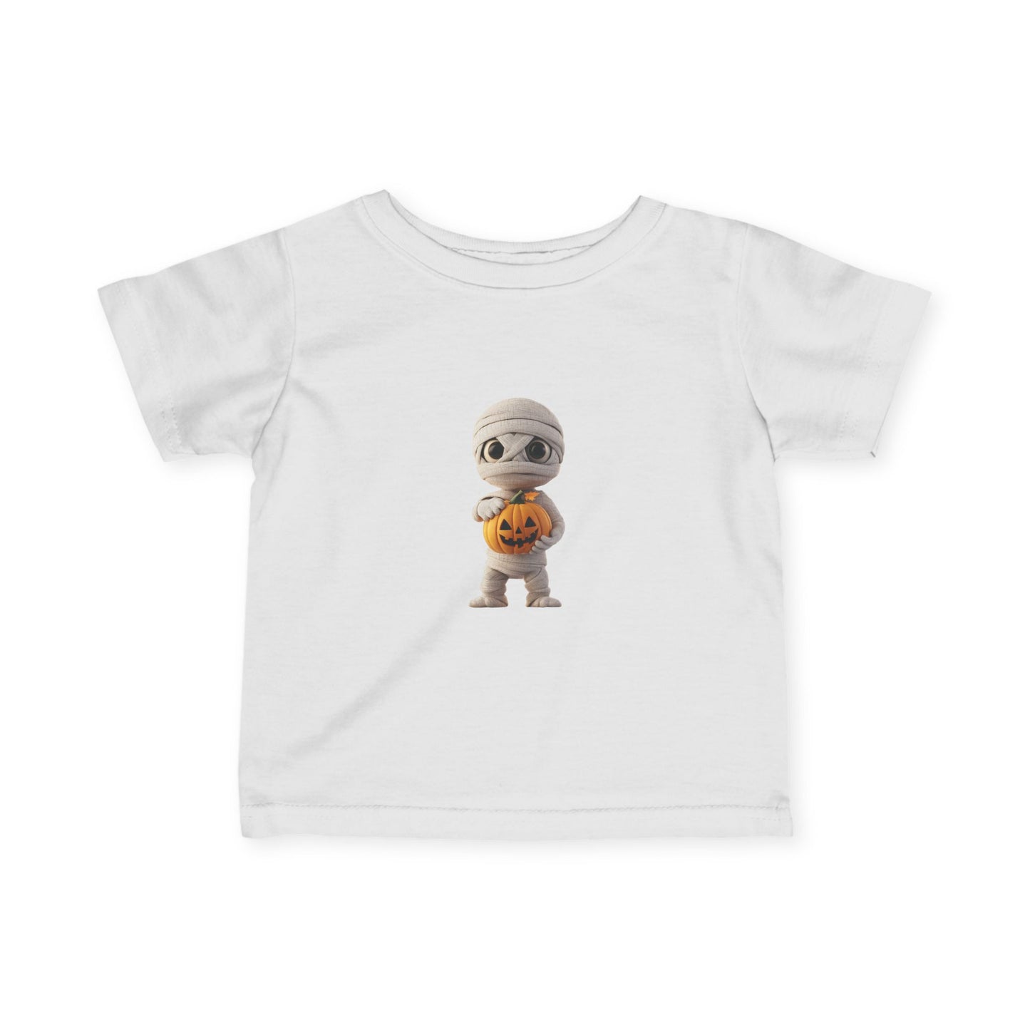 Cute Halloween Infant Tee with Mummy Design, Baby Shirt, Adorable Spooky Gift, Toddler Halloween Outfit, Pumpkin Tee for Kids