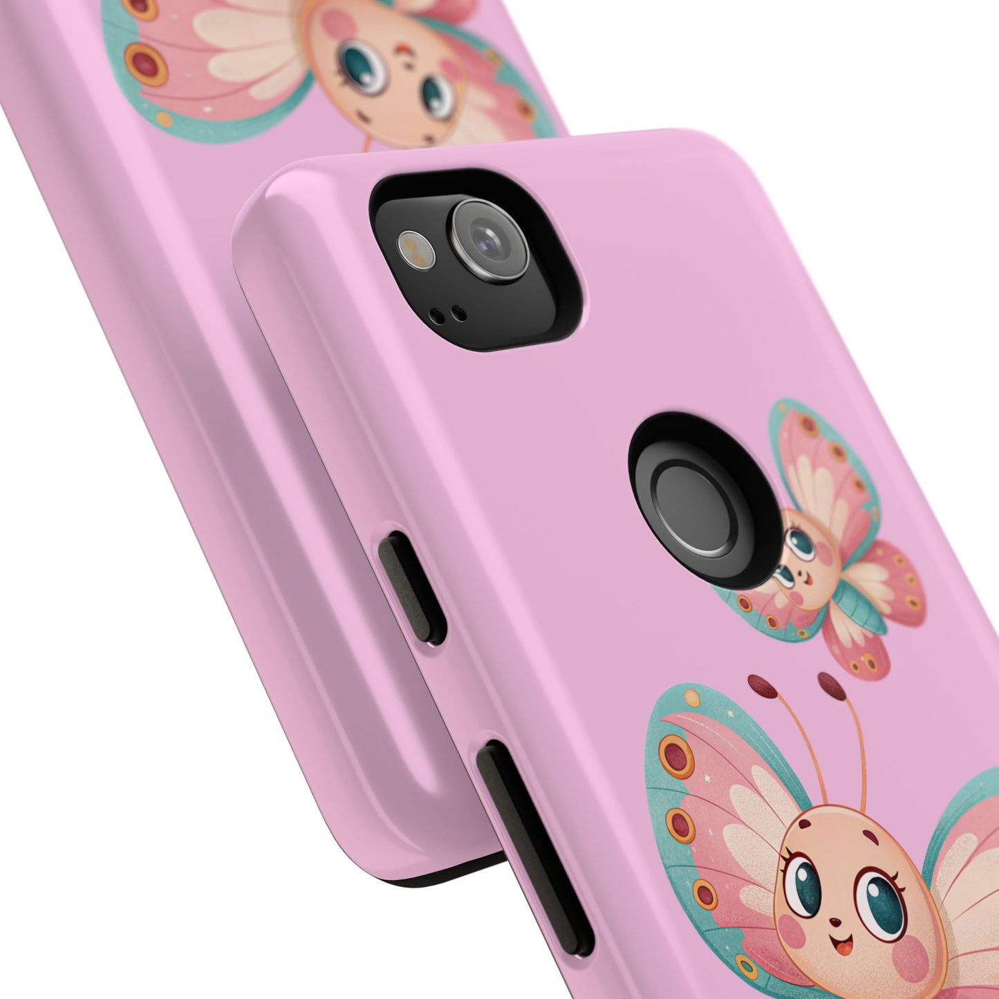 Cute Butterfly Phone Case, Tough Phone Cover, Girly Phone Accessory, Unique Gift for Her, Kids Phone Case, Floral Design Case