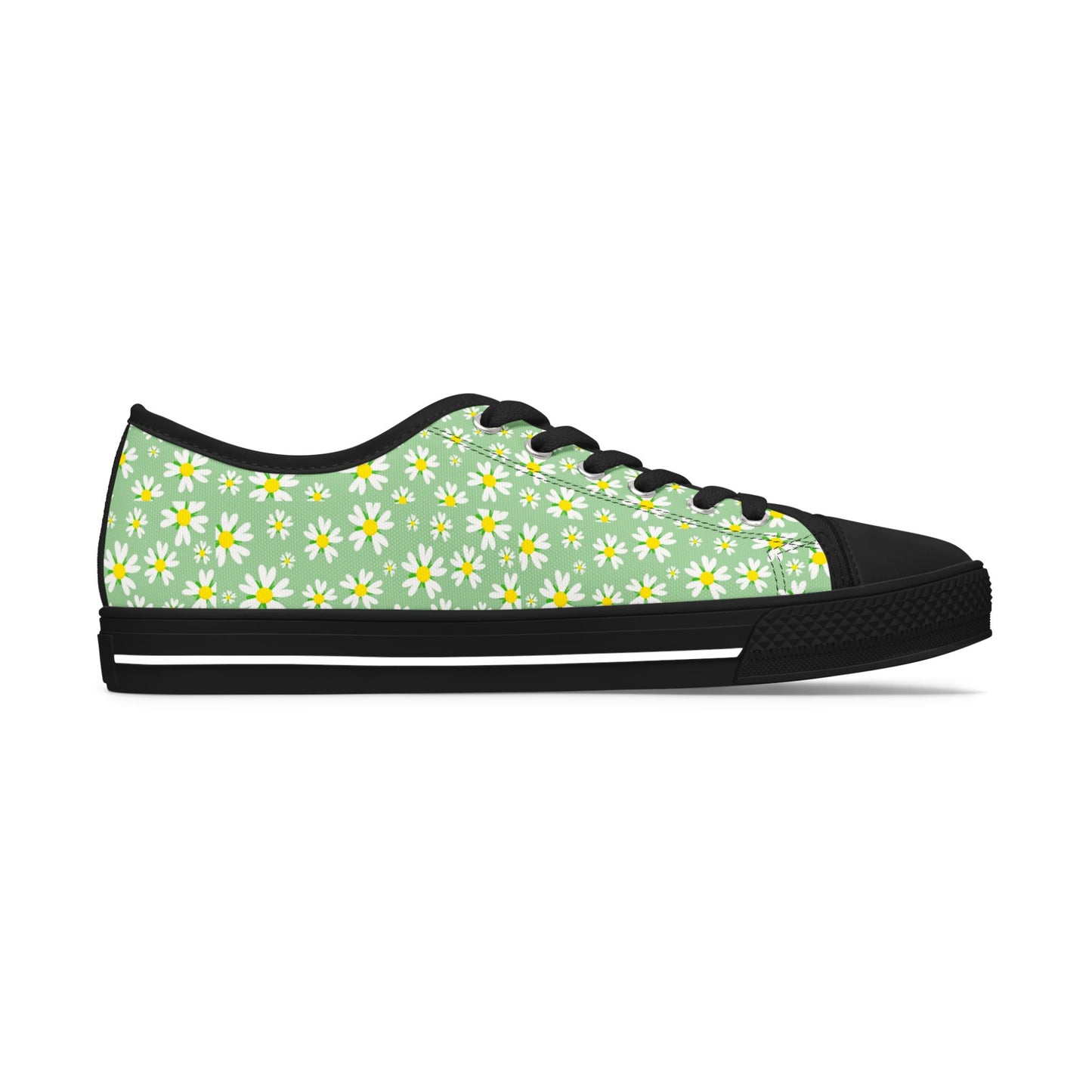 Floral Women's Low Top Sneakers | Casual Spring Footwear, Everyday Sneakers, Stylish Walkers, Gift for Her, Cute Sneaker Design