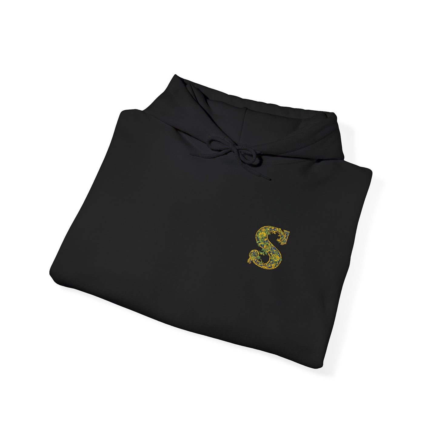 Floral S Initial Hoodie — Monogrammed Flower Letter Sweatshirt