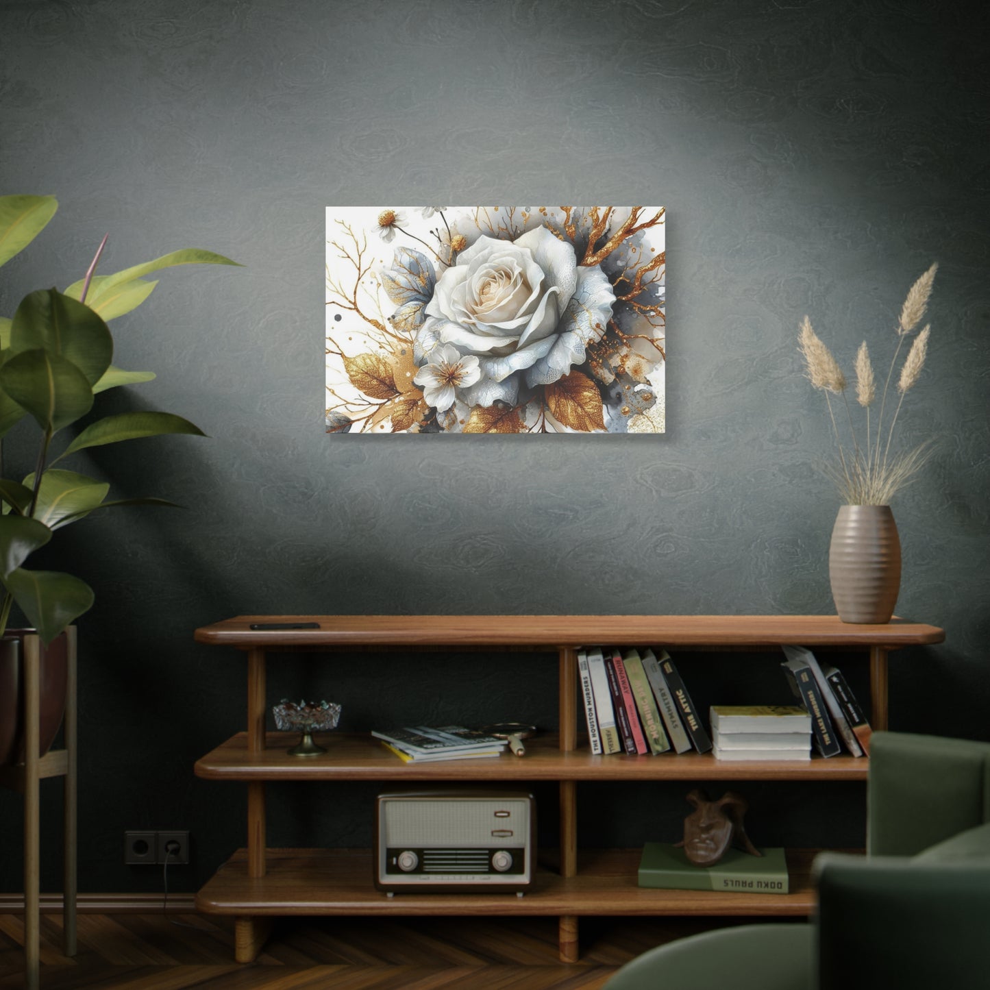 Matte Canvas, Stretched, 1.25" - Gold and Black