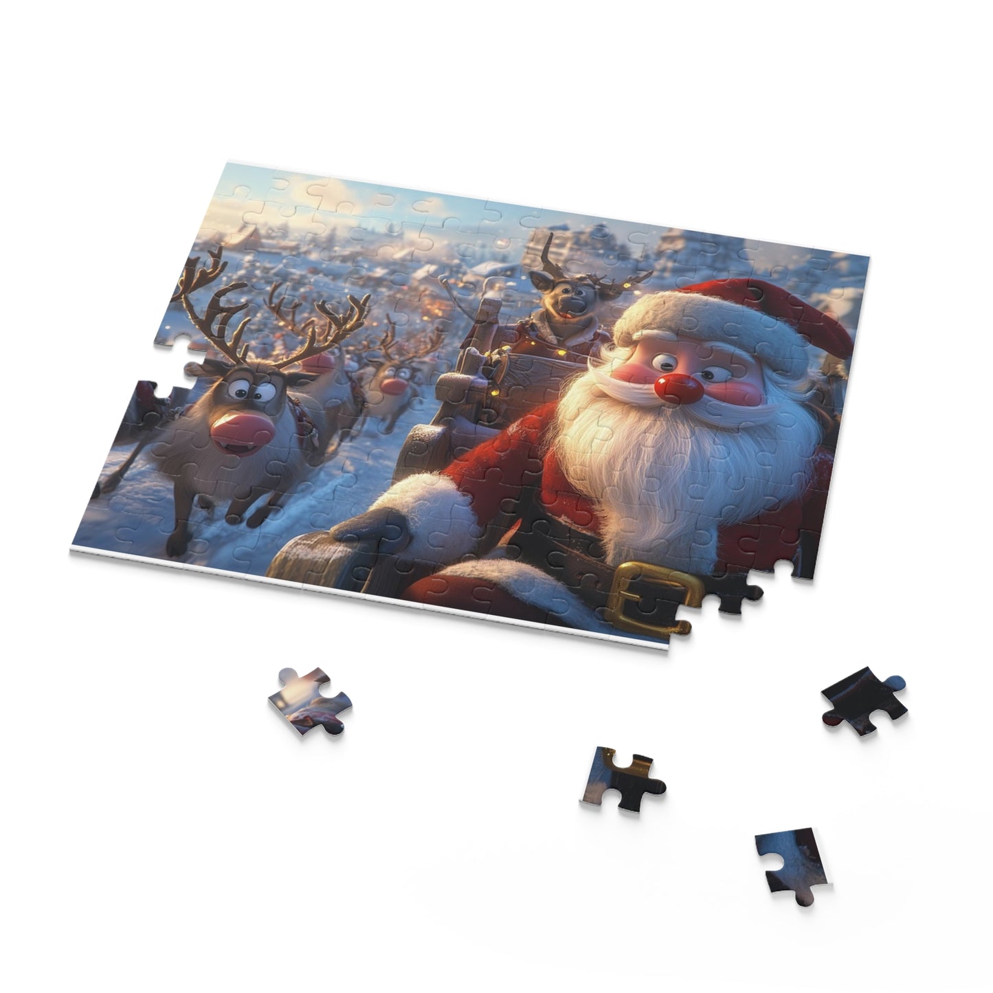 Santa Claus Christmas Puzzle - 120, 252, 500 Piece, Holiday Gift, Family Fun, Seasonal Decor