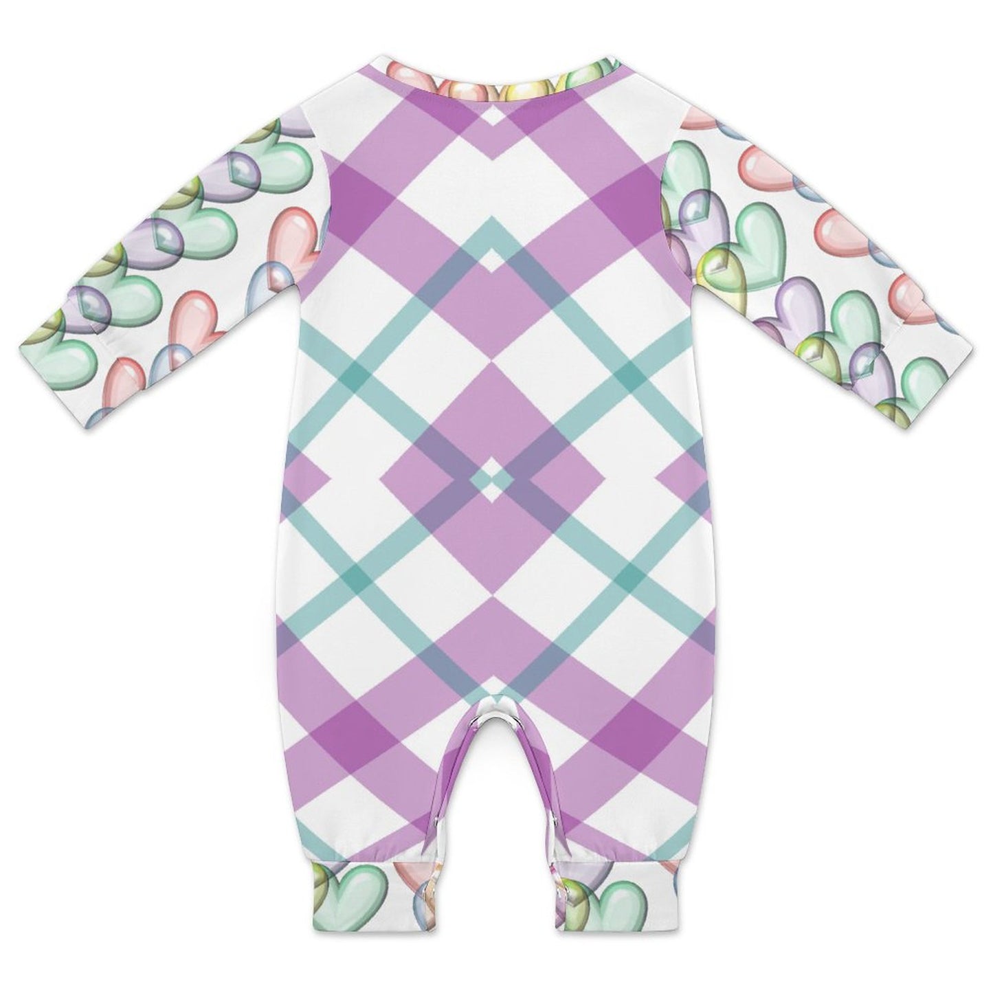 Baby Romper Purple White
