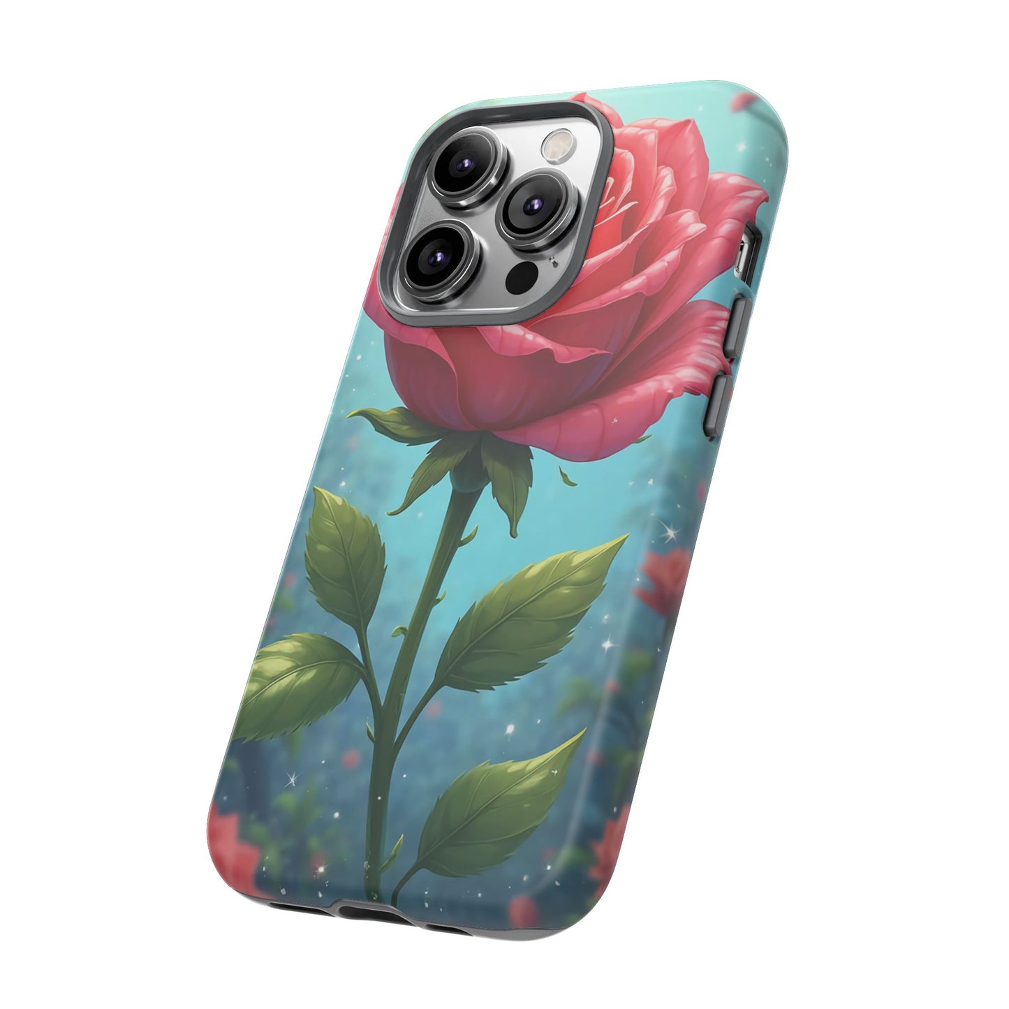Floral Phone Case, Tough Cases with Elegant Rose Design, Stylish iPhone Cover, Rose Flower Gift for Nature Lovers, Unique Mobile Accessories