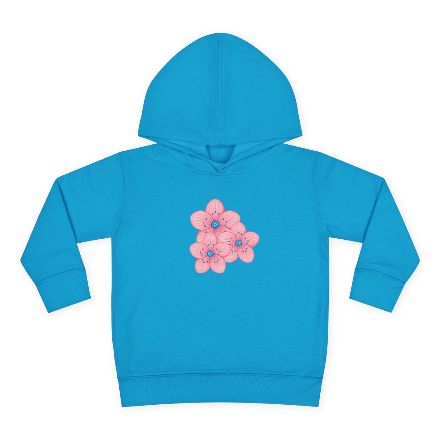 Adorable Toddler Pullover Fleece Hoodie with Pink Flower Design, Kids Sweatshirt, Toddler Clothing, Spring Outfit, Cute Gift for Kids
