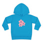 Adorable Toddler Pullover Fleece Hoodie with Pink Flower Design, Kids Sweatshirt, Toddler Clothing, Spring Outfit, Cute Gift for Kids