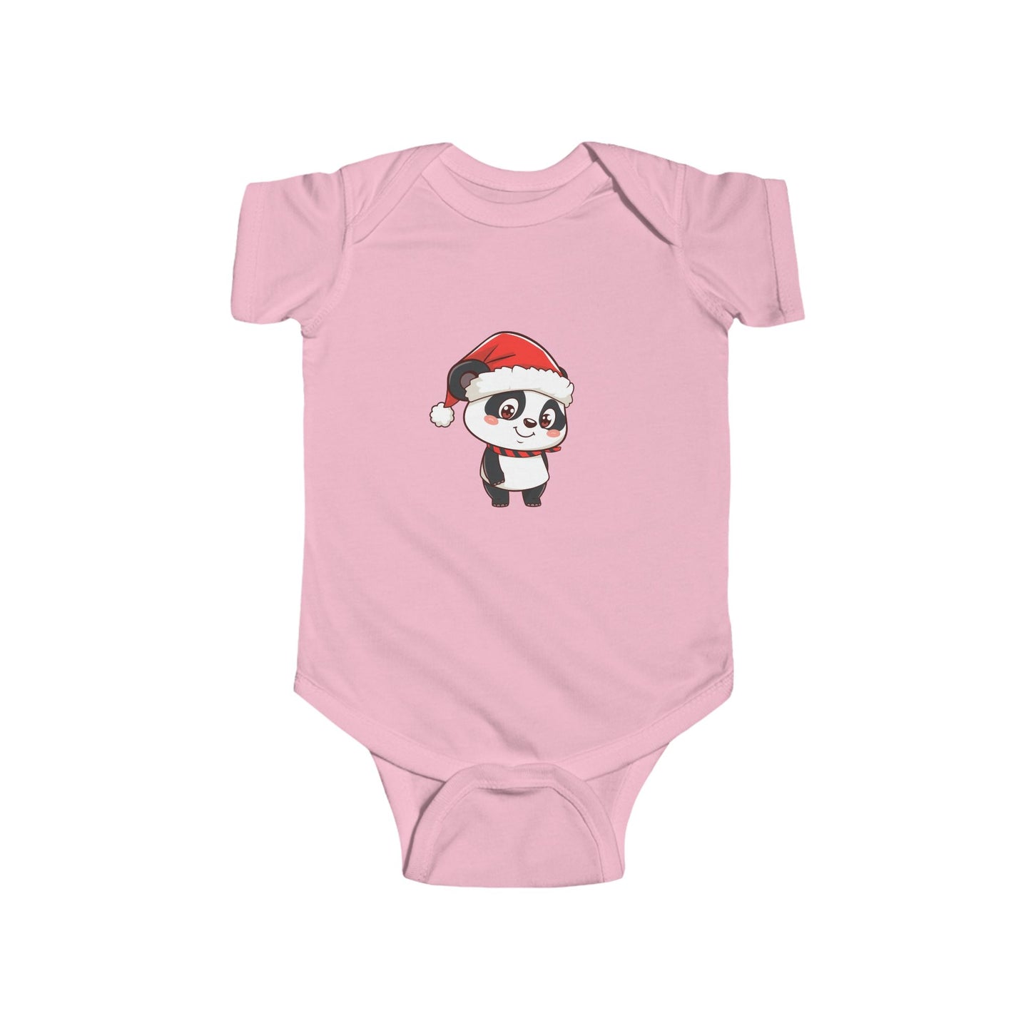 Cute Christmas Panda Bodysuit for Infants, Baby Christmas Outfit, Holiday Gift for Newborns, Festive Baby Clothes, Santa Panda Design