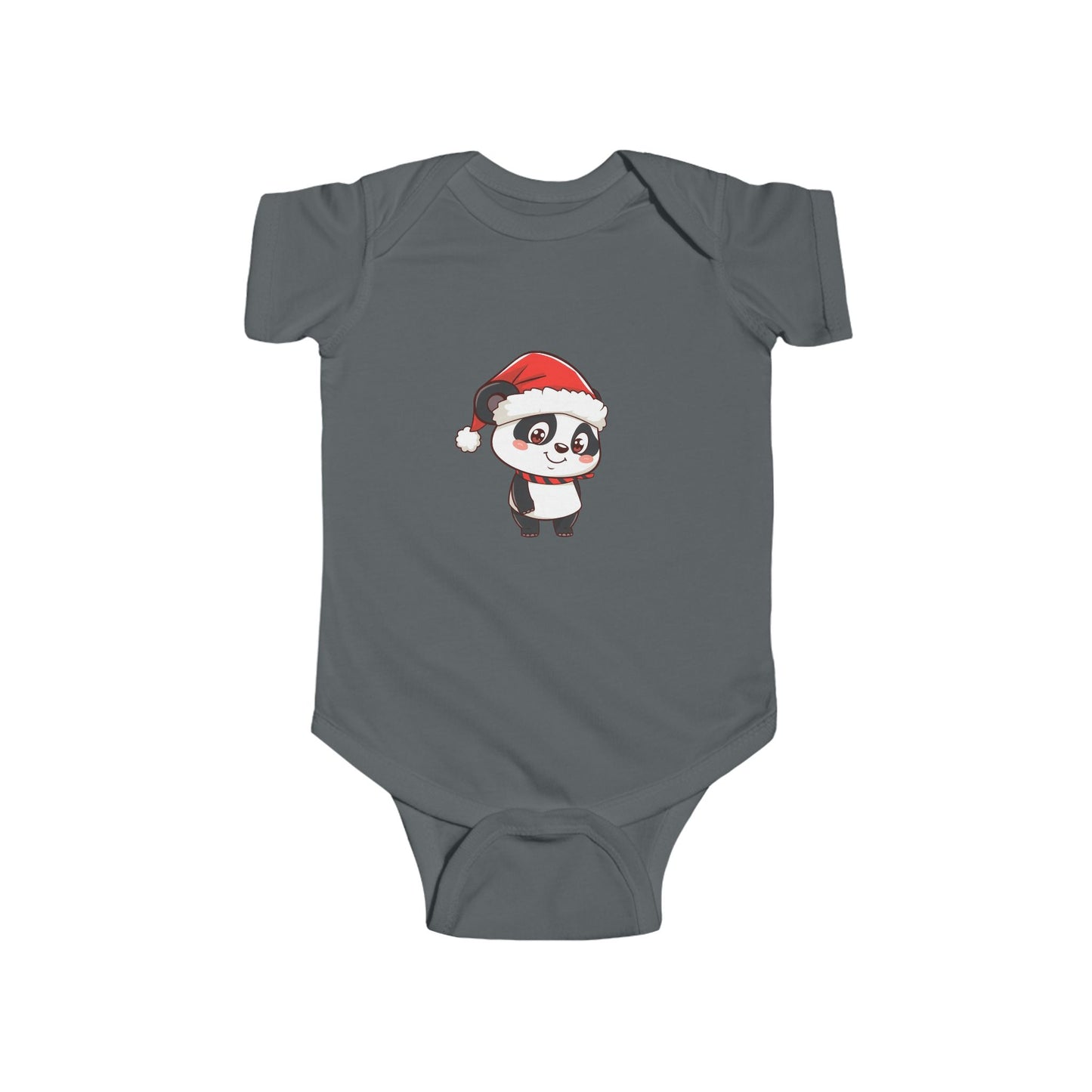 Cute Christmas Panda Bodysuit for Infants, Baby Christmas Outfit, Holiday Gift for Newborns, Festive Baby Clothes, Santa Panda Design