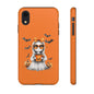 Halloween Ghost Phone Case, Cute Cat Ghost Case, Autumn Phone Cover, Spooky Season Gift, Trick or Treat Case