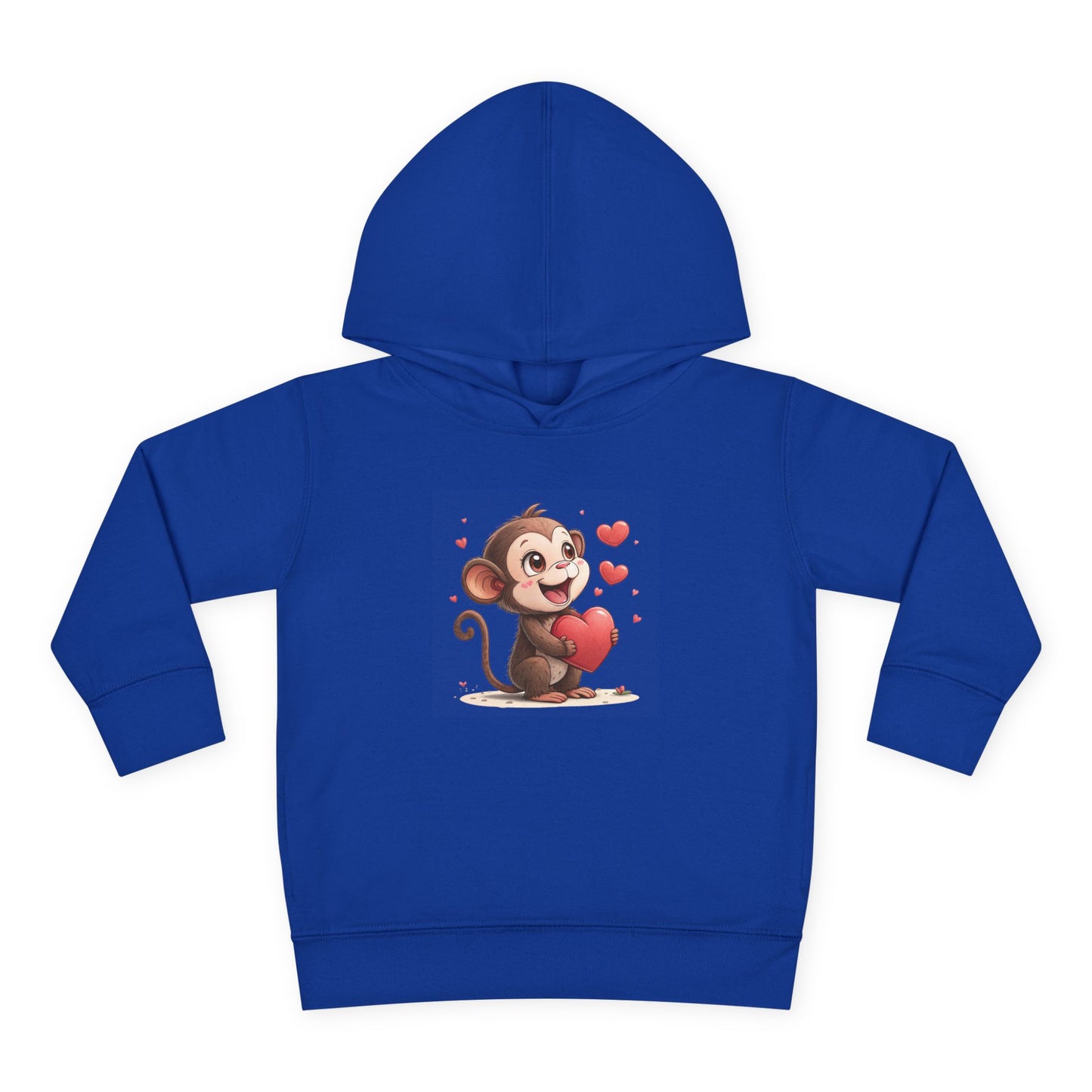 Adorable Toddler Monkey Love Hoodie, Birthday Gift, Kids Pullover, Baby Shower Gift, Cute Fleece Sweatshirt