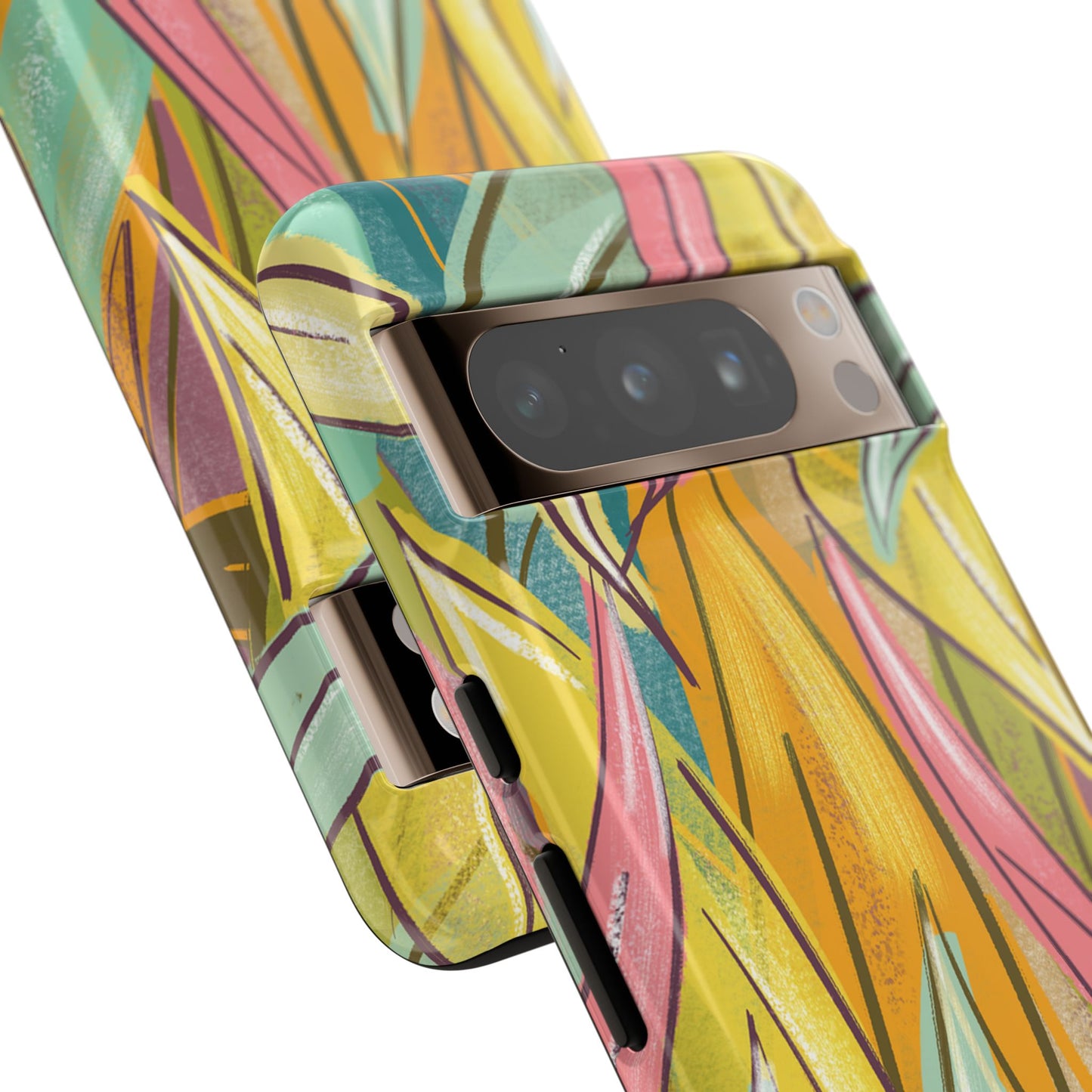 Vibrant Phone Case with Colorful Leaf Design, Tough Cases for Nature Lovers, Eco-Friendly Gift, Summer Vibes, Floral Phone Cover