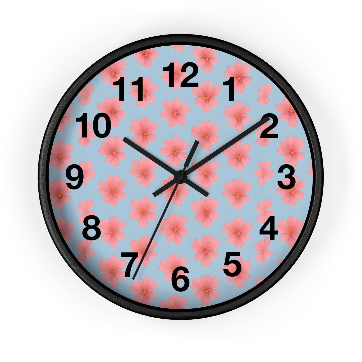 Floral Elegance Wall Clock, Home Decor, Gift for Her, Kitchen Wall Clock, Spring Decor, Office Decor, Floral Clock