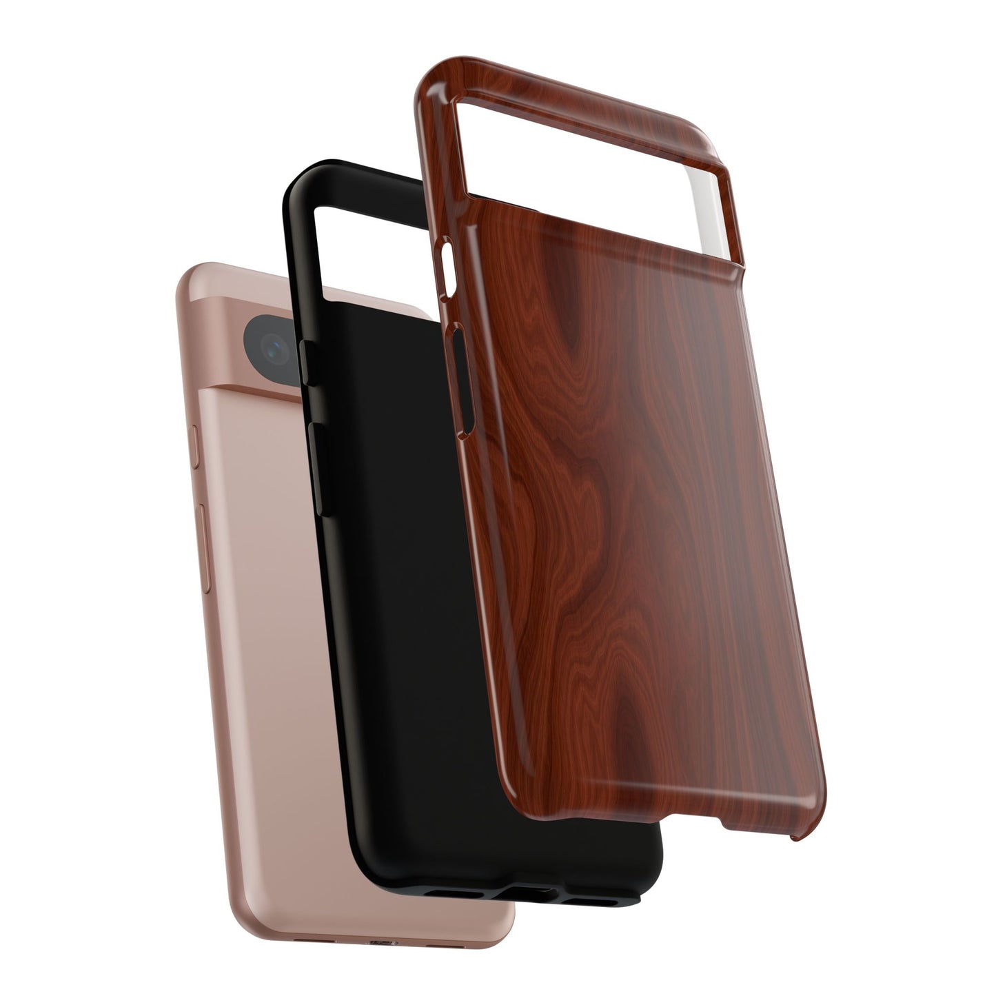 Wood Grain Phone Case, Stylish Tough Cases, Nature-Inspired Protective Cover, Unique Gifts for Him and Her, Eco-Friendly Tech Accessory