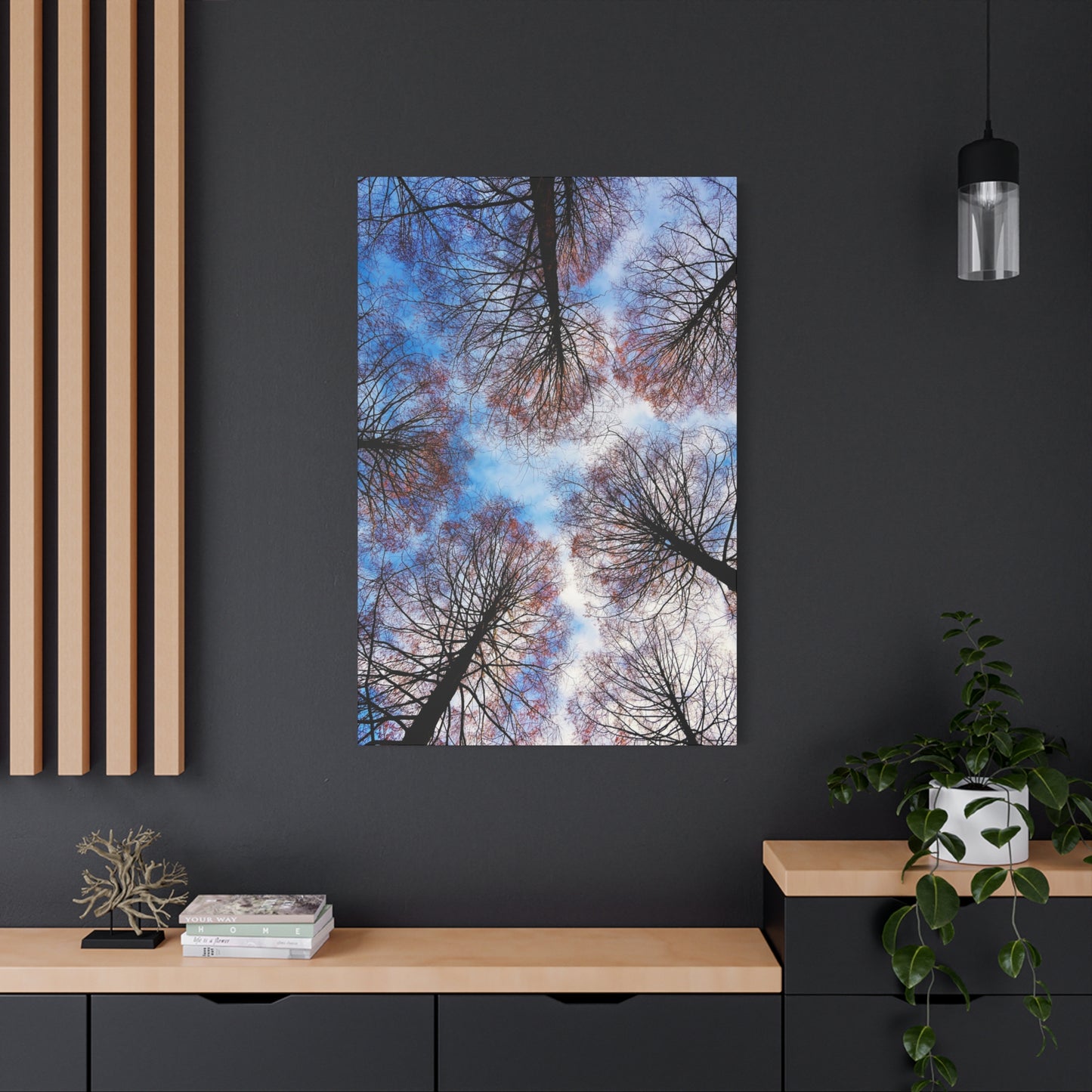 Winter Tree Canopy Matte Canvas Wall Art — Stretched 1.25"