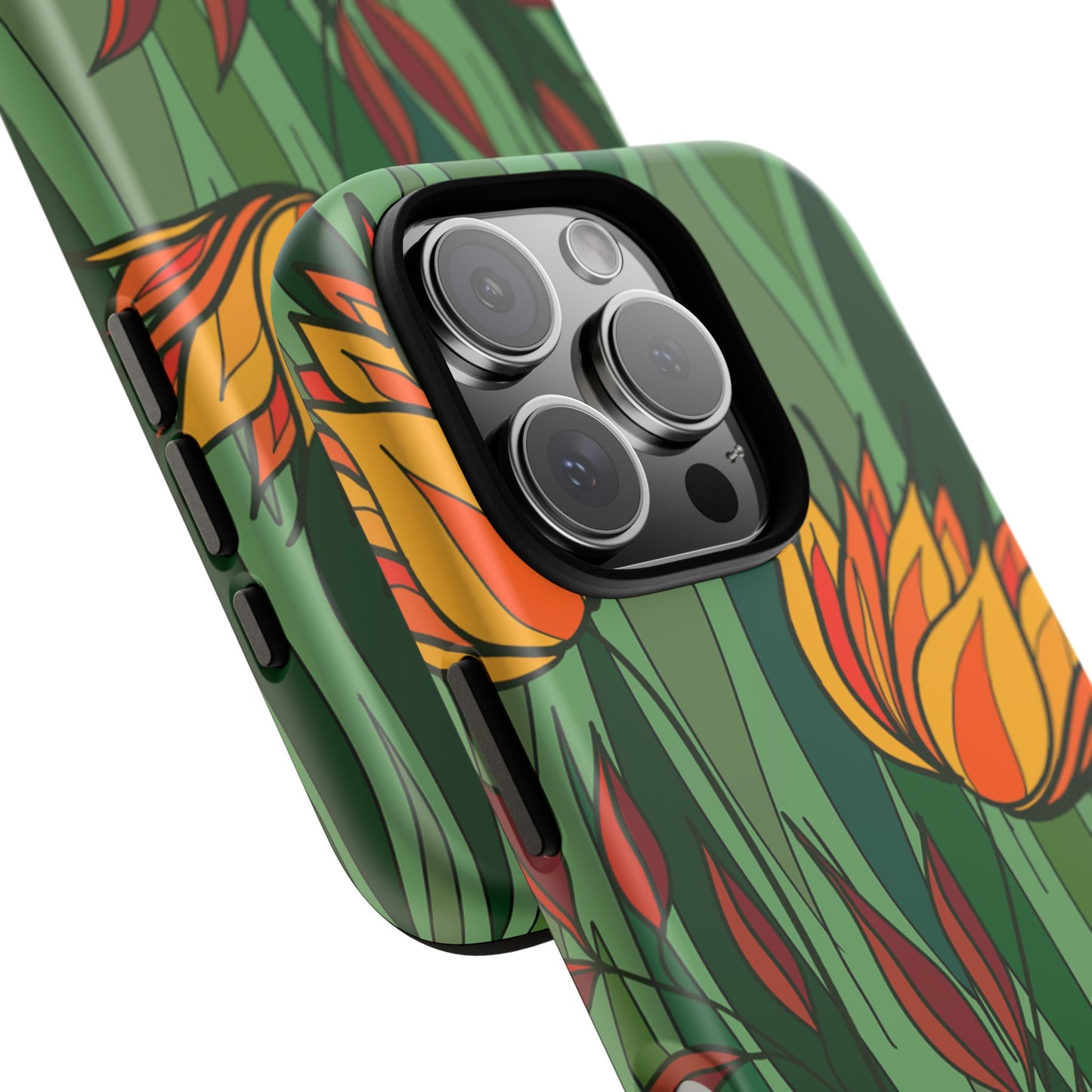 Vibrant Floral Phone Case, Nature-Inspired Tough Case, Eco-Friendly Cover, Unique Gift for Nature Lovers, Spring Decor