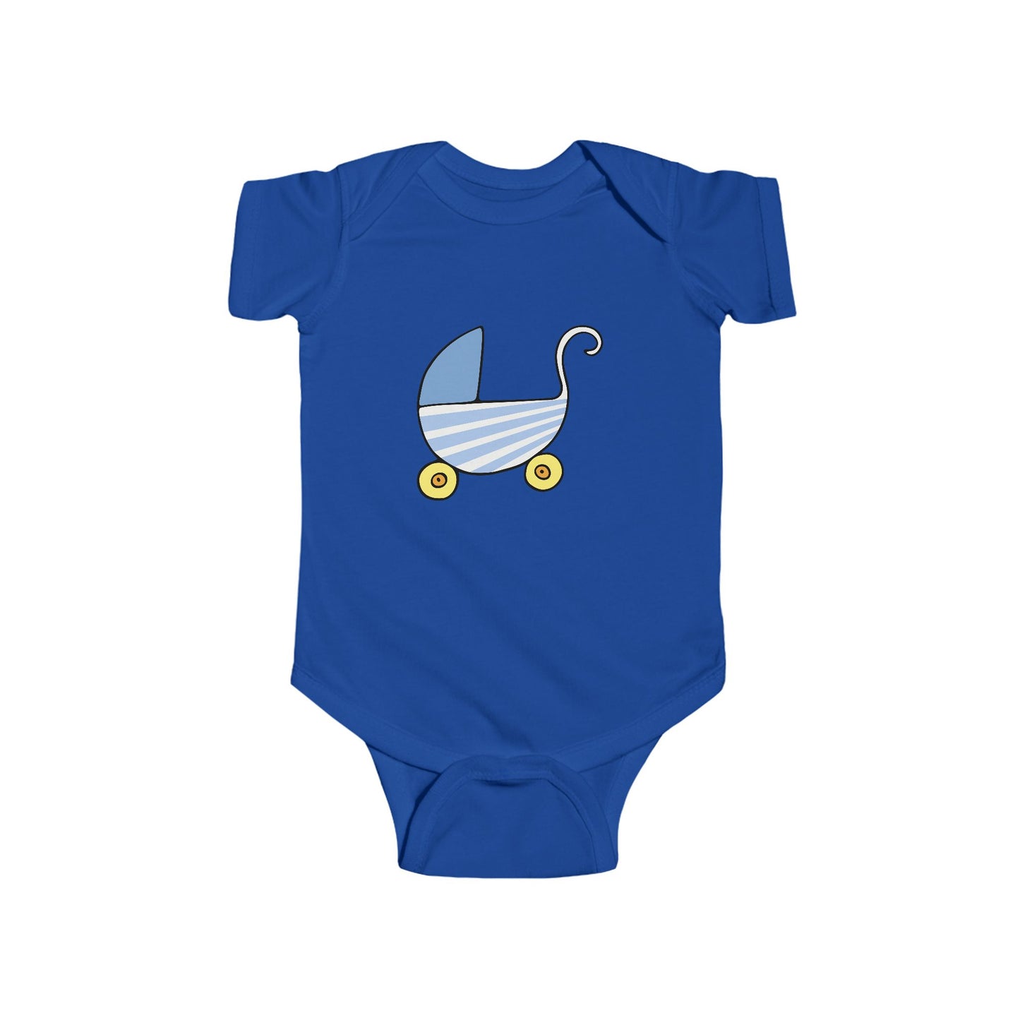 Cute Baby Bodysuit with Stroller Design, Newborn Gift, Baby Shower Outfit, Infant Clothing, Toddler Apparel, Spring/Summer Wear