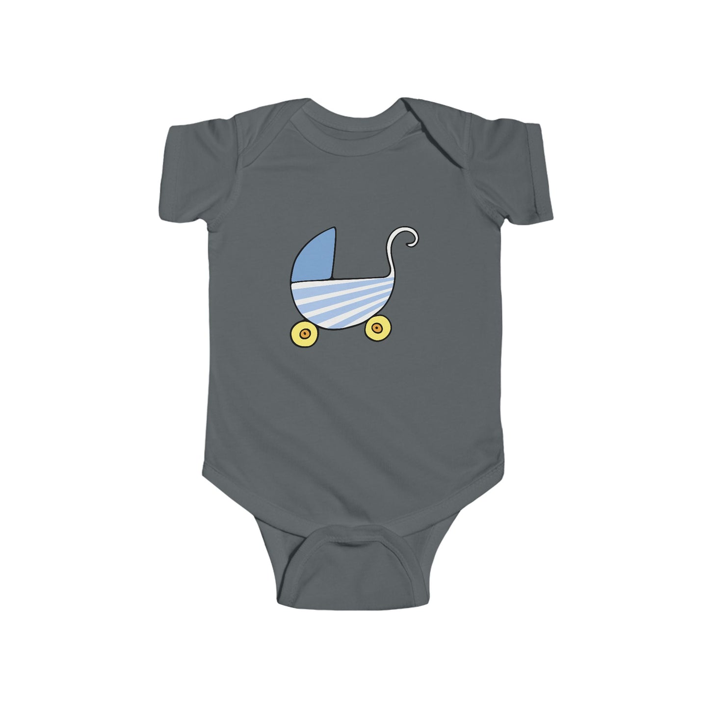 Cute Baby Bodysuit with Stroller Design, Newborn Gift, Baby Shower Outfit, Infant Clothing, Toddler Apparel, Spring/Summer Wear