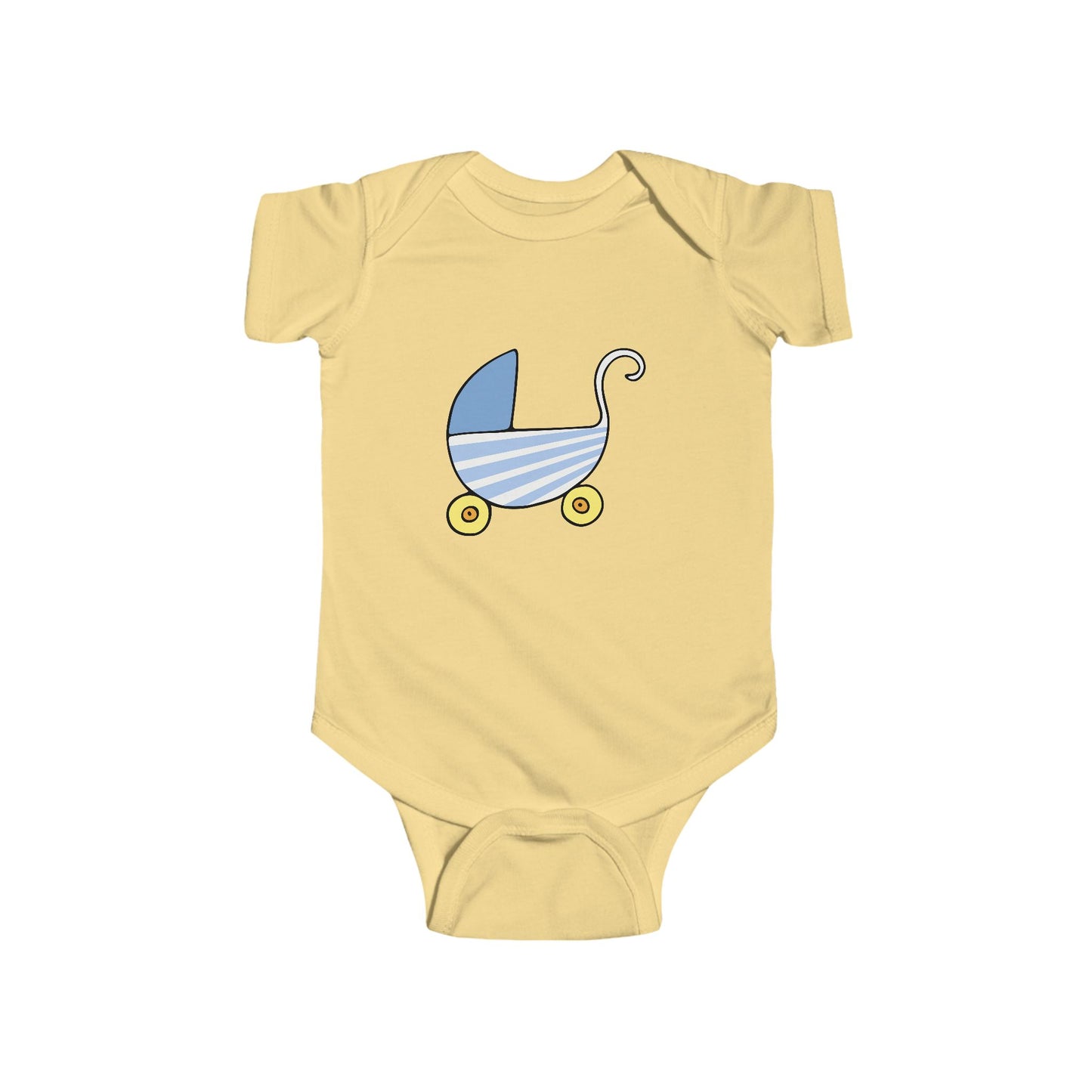 Cute Baby Bodysuit with Stroller Design, Newborn Gift, Baby Shower Outfit, Infant Clothing, Toddler Apparel, Spring/Summer Wear