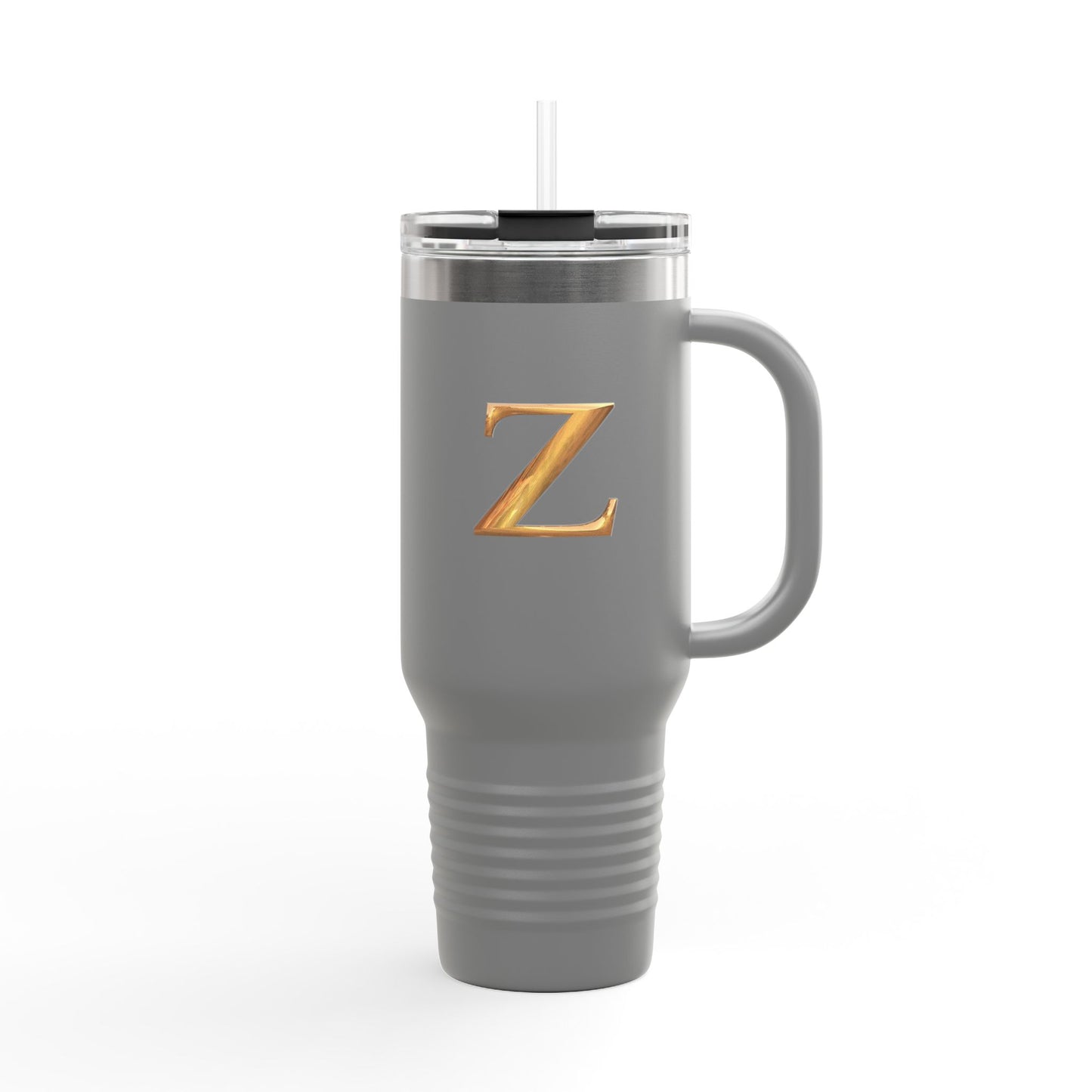 Insulated Travel Mug, 40oz - Letter Z Personalize Hipster Coffee Tumbler