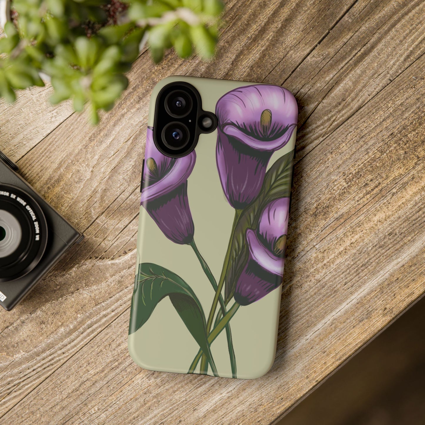 Floral Phone Case - Tough Cases, Purple Flower Design, Cell Phone Accessories, Gift for Her, Nature Lover Essentials