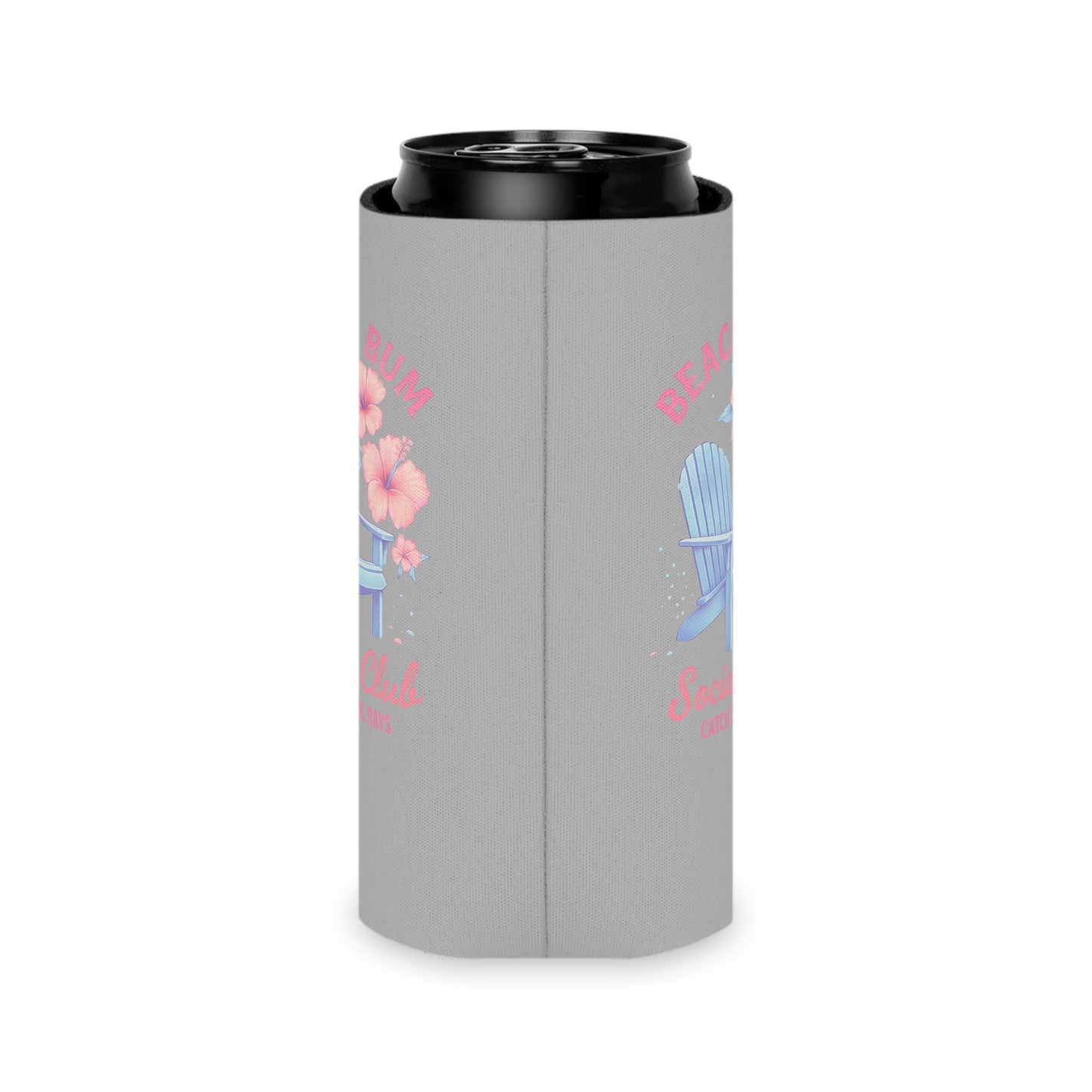 Beach Bum Can Cooler - Summer Vibes, Social Gatherings, Pool Parties, Beach Days, Gift for Friends