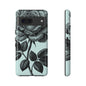 Elegant Floral Phone Case, Tough Cases for iPhones, Black Rose Design, Gift for Her, Stylish Phone Cover, Birthday Gifts
