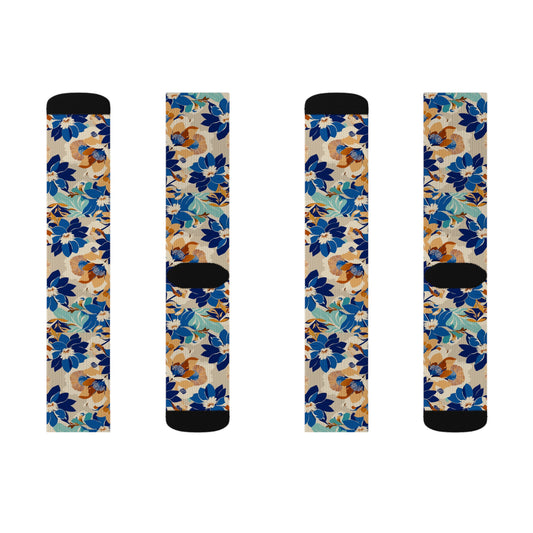 Floral Design Sublimation Socks | Cozy Floral Print Socks, Trendy Gift for Her, Unique Sleepwear Additions, Fashion Accessories, [...]