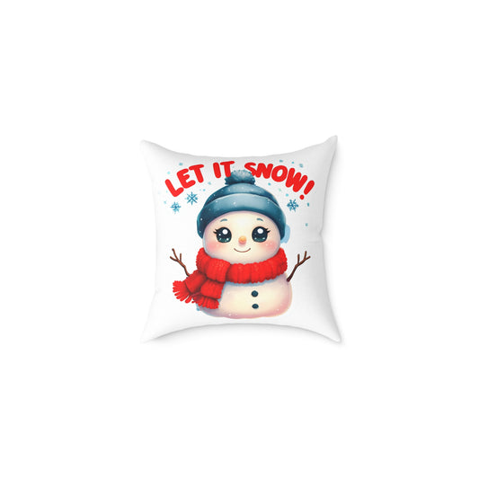 Let It Snow Snowman Pillow