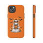 Halloween Ghost Phone Case, Cute Cat Ghost Case, Autumn Phone Cover, Spooky Season Gift, Trick or Treat Case