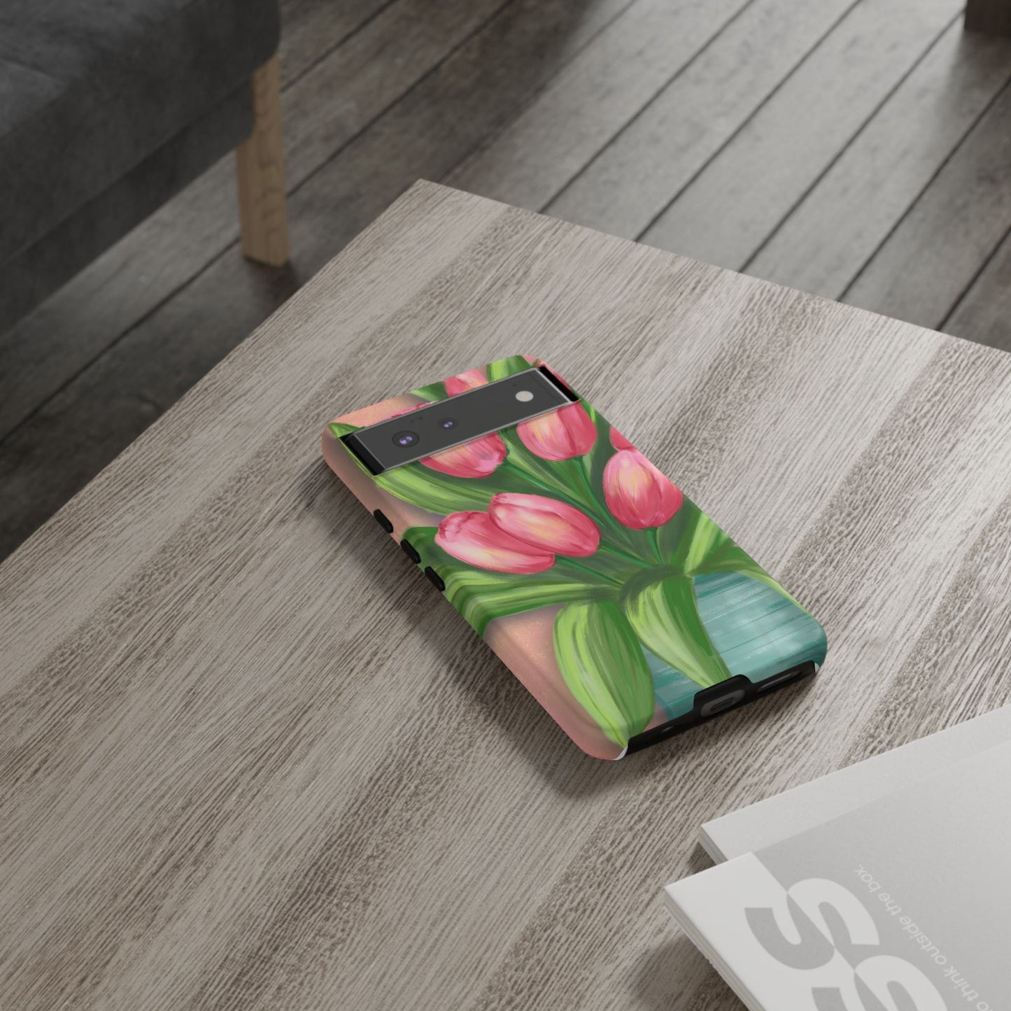 Floral Phone Case with Vibrant Tulips - Tough Cases for Garden Lovers, Spring Gifts, Nature Enthusiasts, Unique Gadget Accessories, [...]