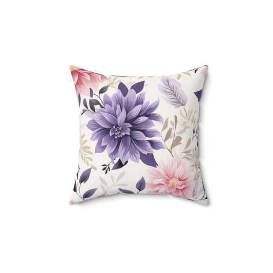 Floral Accent Pillow, Cozy Home Decor, Gift for Her, Spring Decor, Throw Pillow, Living Room, Bedroom Cushion
