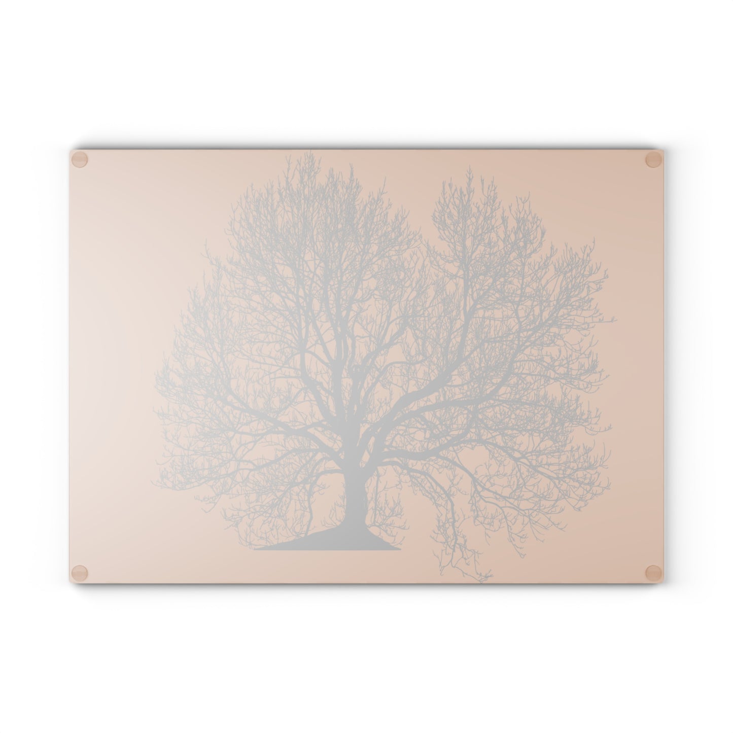 Rustic Tree Design Glass Cutting Board, Kitchen Gift, Home Decor, Personalized Wedding, Housewarming, Culinary Essential