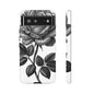 Elegant Floral Phone Case - Tough Cases, Black Rose Design, Floral Phone Cover, Stylish Phone Accessory, Gift for Her, Mother's Day