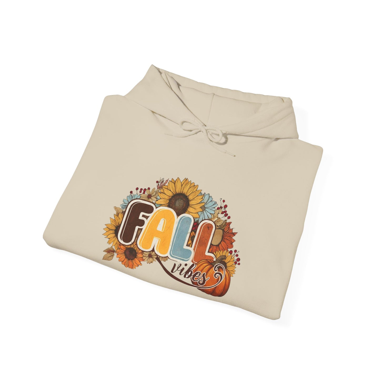 Cozy Fall Vibes Hoodie, Unisex Sweatshirt for Autumn, Pumpkin Design, Perfect for Thanksgiving, Gift for Friends, Seasonal Wear