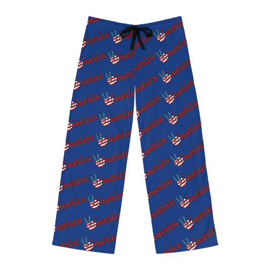 Patriotic Men's Pajama Pants, Comfy Sleepwear for Independence Day