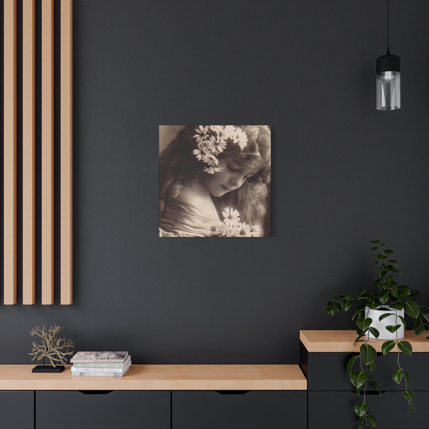 Vintage Floral Portrait Canvas