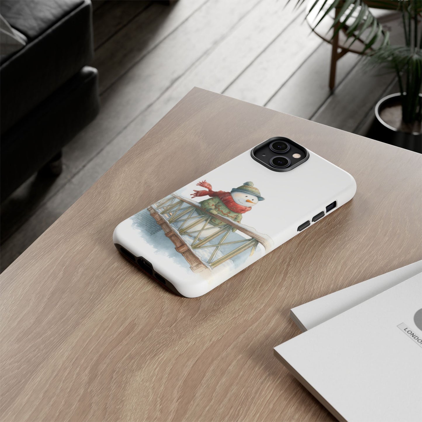 Snowman Phone Case – Winter Holiday Gift, Cute Snowman Design, Winter Accessories, Protective Phone Case, Unique Christmas Present