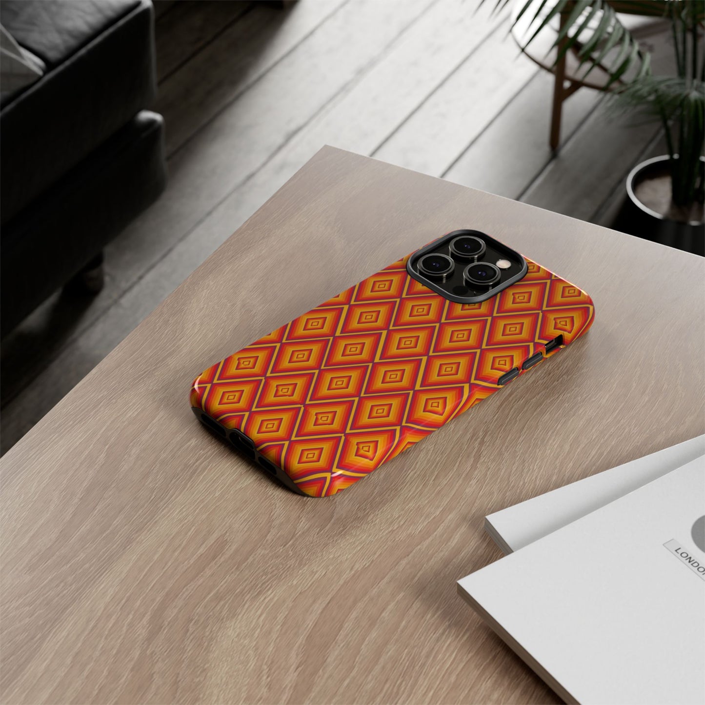 Geometric Phone Case, Tough Cases for Protection, Stylish Smartphone Cover, Vibrant Patterned Phone Accessory, Unique Gift Idea, [...]