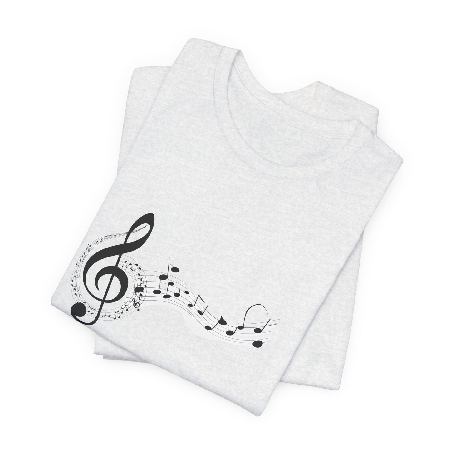 Musical Notes Short Sleeve Tee for Music Lovers