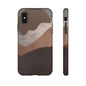 Abstract Earthtone Phone Case — Brown Layered Rugged Tough Case