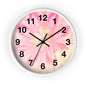 Floral Design Wall Clock - Pink Flower Home Decor, Elegant Timepiece, Gift for Her, Mother's Day, Relaxation Space, Unique Wall Art