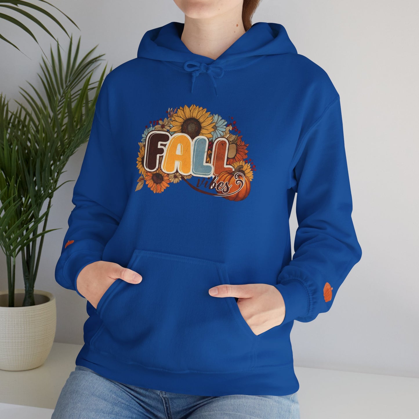 Cozy Fall Vibes Hoodie, Unisex Sweatshirt for Autumn, Pumpkin Design, Perfect for Thanksgiving, Gift for Friends, Seasonal Wear